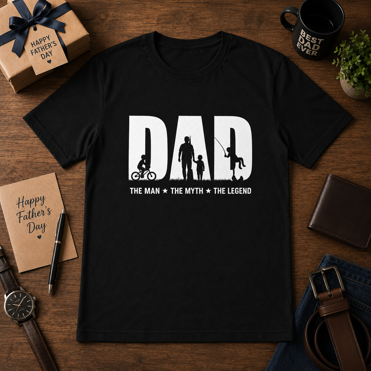 Fathers Day Vinyl T-Shirt
